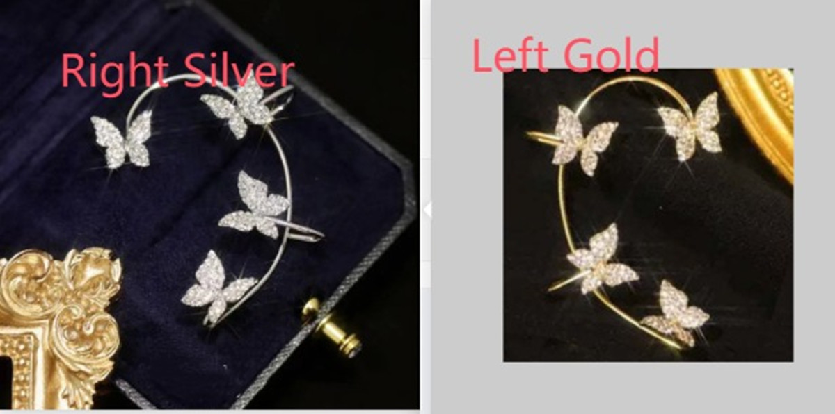Fashion Earring Butterfly Ear Clip And Ear Hook Jewelry - Image 8