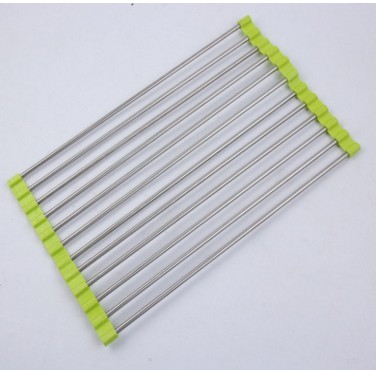 Folding Kitchen Drain Sink Rack Stainless Steel - Image 9