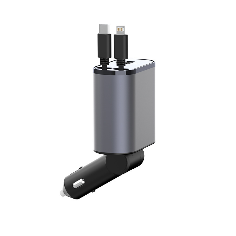 Metal Car Charger 100W Super Fast Charging Car Cigarette Lighter USB And TYPE-C Adapter - Image 8