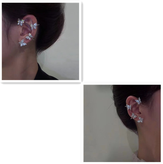Fashion Earring Butterfly Ear Clip And Ear Hook Jewelry - Image 2