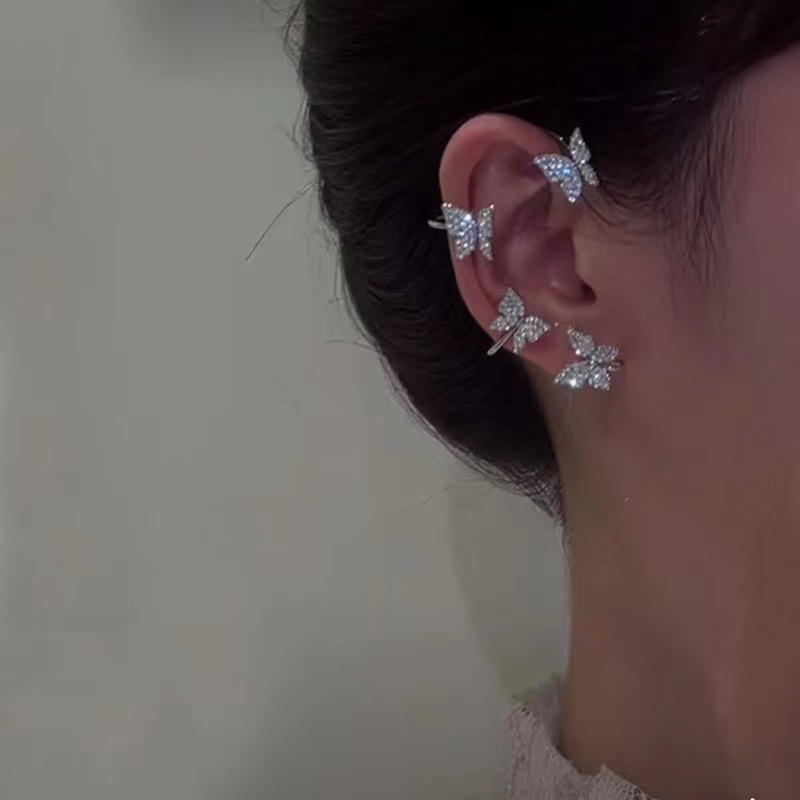Fashion Earring Butterfly Ear Clip And Ear Hook Jewelry - Image 9