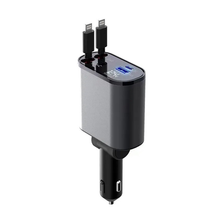 Metal Car Charger 100W Super Fast Charging Car Cigarette Lighter USB And TYPE-C Adapter - Image 10